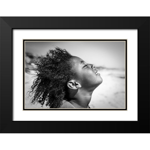 Feeling the sun and wind Black Modern Wood Framed Art Print with Double Matting by Salgado Gispert, Gloria