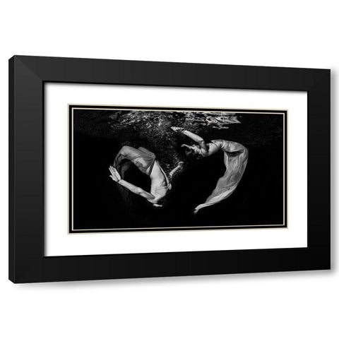Grace Underwater Black Modern Wood Framed Art Print with Double Matting by Kiefer, Ken