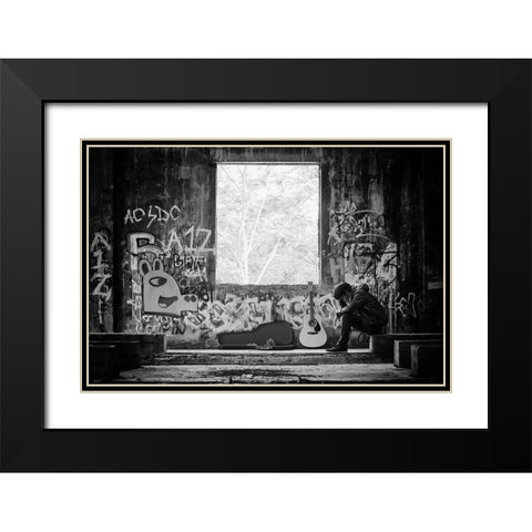 Untitled Black Modern Wood Framed Art Print with Double Matting by Perwiranegara, Bayu