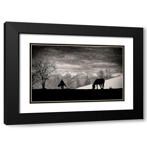 Its time to go Black Modern Wood Framed Art Print with Double Matting by Guarino, Vito