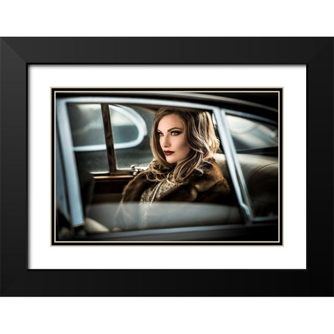 Driving the diva to the event.... Black Modern Wood Framed Art Print with Double Matting by Muller Photography, Peter
