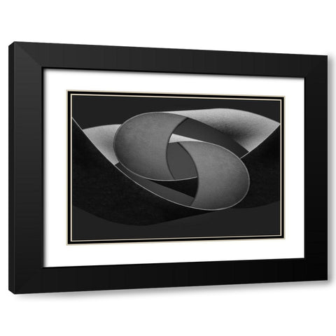 convoluted Black Modern Wood Framed Art Print with Double Matting by Kerber, Jutta