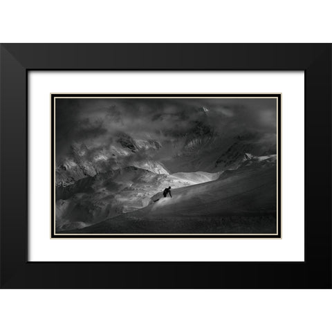 Adventure with Concerns Black Modern Wood Framed Art Print with Double Matting by Svoboda Mqep, Peter