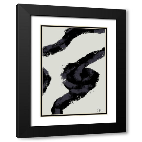 Rope Black Modern Wood Framed Art Print with Double Matting by Artographie Studio
