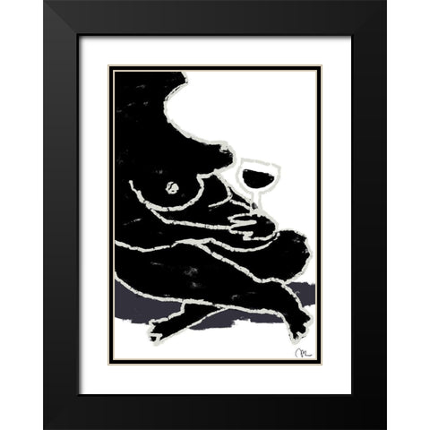 A Break Black Modern Wood Framed Art Print with Double Matting by Artographie Studio