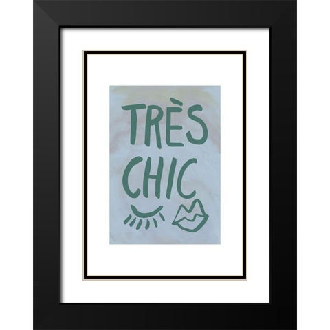 TrAus Chic Blue Frame Black Modern Wood Framed Art Print with Double Matting by Artographie Studio