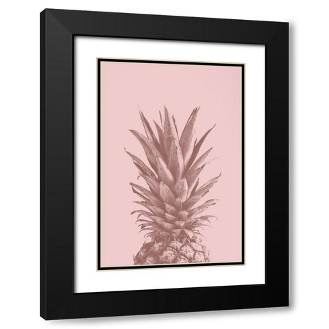 Pinapple Pink 05 Black Modern Wood Framed Art Print with Double Matting by Artographie Studio