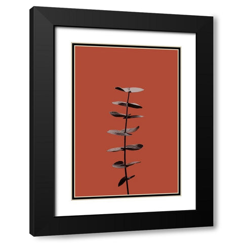 Eucalyptus Rust 04 Black Modern Wood Framed Art Print with Double Matting by Artographie Studio