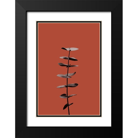Eucalyptus Rust 04 Black Modern Wood Framed Art Print with Double Matting by Artographie Studio
