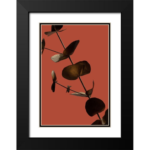 Eucalyptus Gold Rust 03 Black Modern Wood Framed Art Print with Double Matting by Artographie Studio