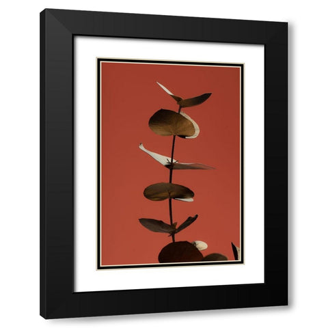 Eucalyptus Gold Rust 04 Black Modern Wood Framed Art Print with Double Matting by Artographie Studio