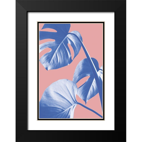 Monstera Purple 05 Black Modern Wood Framed Art Print with Double Matting by Artographie Studio