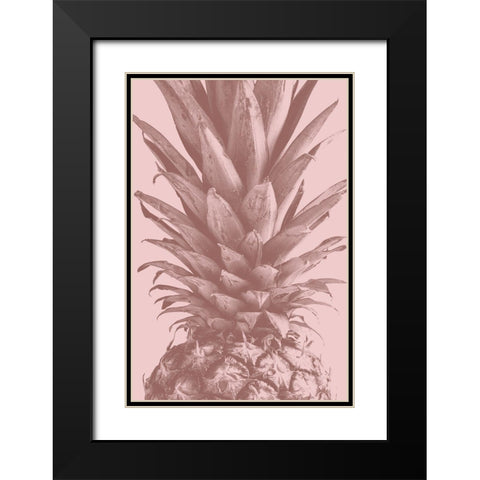 Pineapple Close Up 01 Black Modern Wood Framed Art Print with Double Matting by Artographie Studio