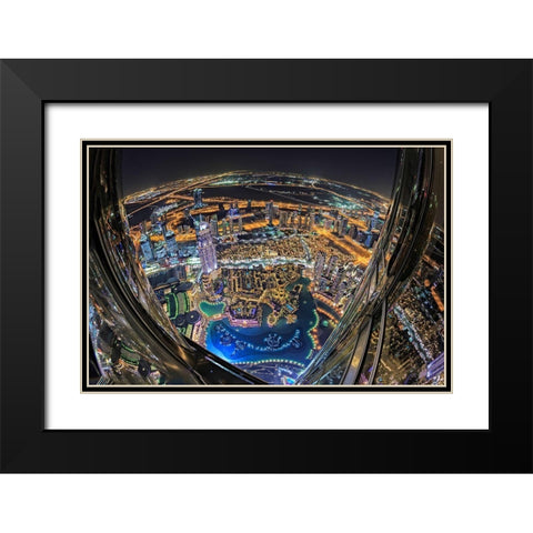 Looking down Black Modern Wood Framed Art Print with Double Matting by Metro, Greg