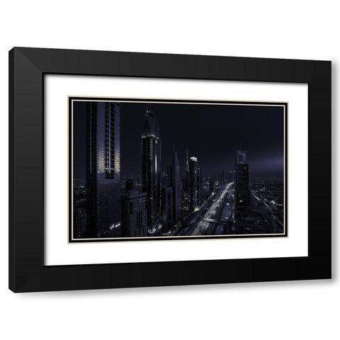 Dark Black Modern Wood Framed Art Print with Double Matting by Agazzi, Andreas