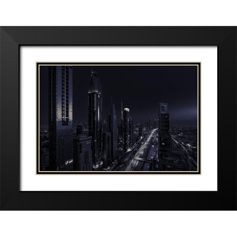 Dark Black Modern Wood Framed Art Print with Double Matting by Agazzi, Andreas