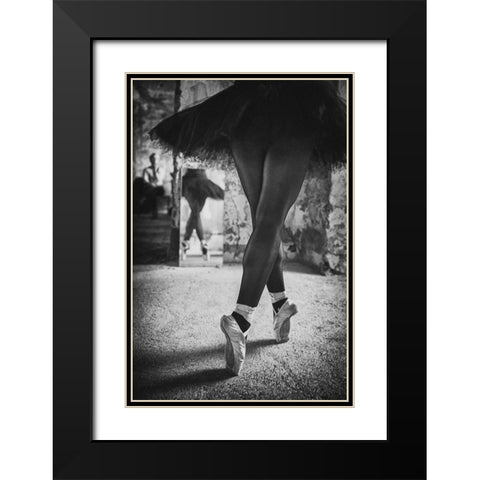 Legs in a Mirror Black Modern Wood Framed Art Print with Double Matting by Schleicher-Schwarz, Roswitha