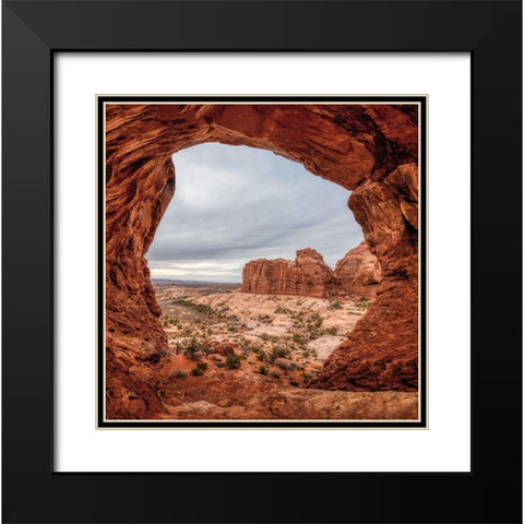Rocks and Desert Black Modern Wood Framed Art Print with Double Matting by Kosterev, Anatoliy