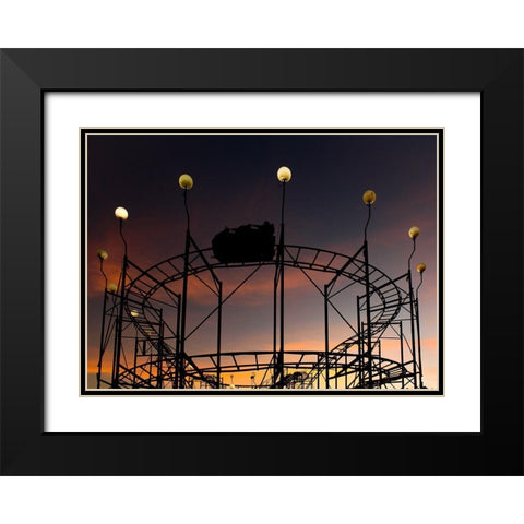 Araraquara Black Modern Wood Framed Art Print with Double Matting by Lops, Diego