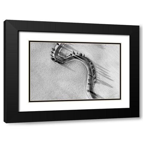 Monticchellio Black Modern Wood Framed Art Print with Double Matting by Dauria, Adam