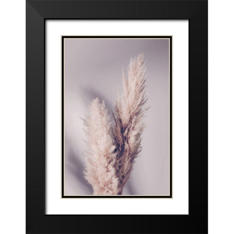 Pampas Grass Black Modern Wood Framed Art Print with Double Matting by Artographie Studio