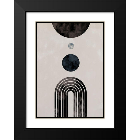 Arch Row Black Modern Wood Framed Art Print with Double Matting by Artographie Studio