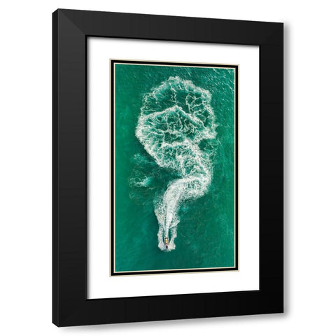 Foamy Journey Black Modern Wood Framed Art Print with Double Matting by Meirovich, Ido