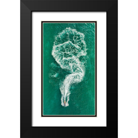 Foamy Journey Black Modern Wood Framed Art Print with Double Matting by Meirovich, Ido