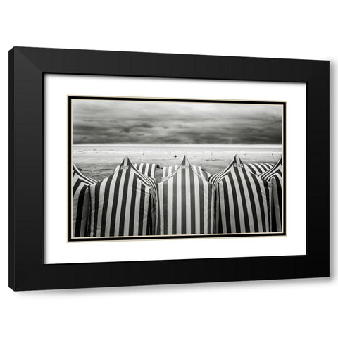On the beach Black Modern Wood Framed Art Print with Double Matting by Guerra, Toni