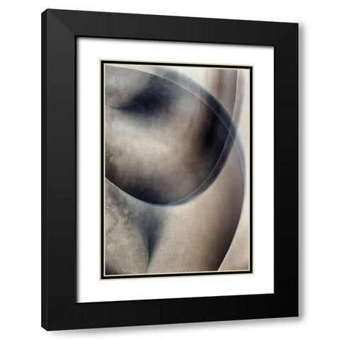 Erotica II Black Modern Wood Framed Art Print with Double Matting by Verschelden, Harry