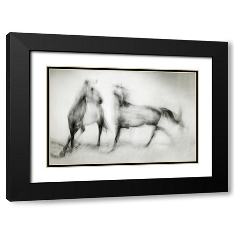 Shivers Black Modern Wood Framed Art Print with Double Matting by Benezech, Martine