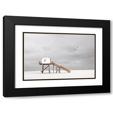 On the beach Black Modern Wood Framed Art Print with Double Matting by Endermann, Rolf