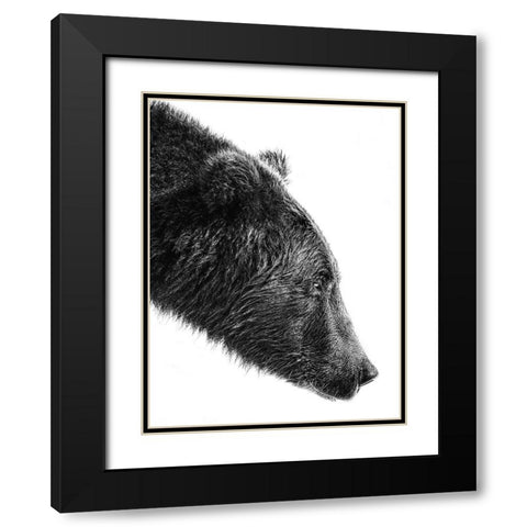 The Salmon Catcher Black Modern Wood Framed Art Print with Double Matting by Lee, Anchor