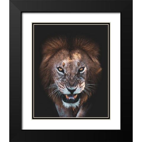 The Angry Face Black Modern Wood Framed Art Print with Double Matting by Alnomas, Faisal