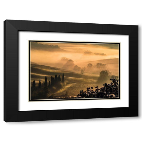 Poetry Black Modern Wood Framed Art Print with Double Matting by Doretti, Pamela