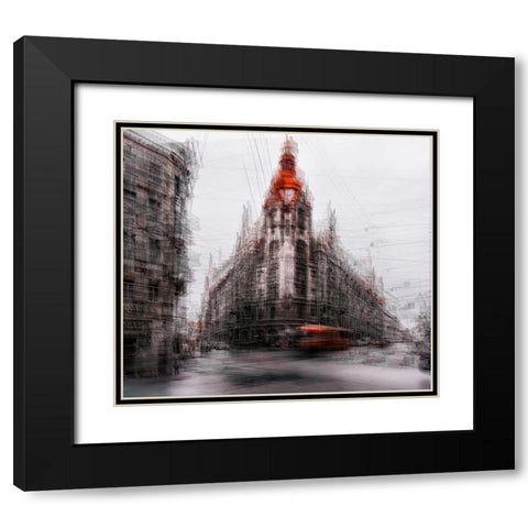 Red Tip Black Modern Wood Framed Art Print with Double Matting by Chiriaco, Carmine