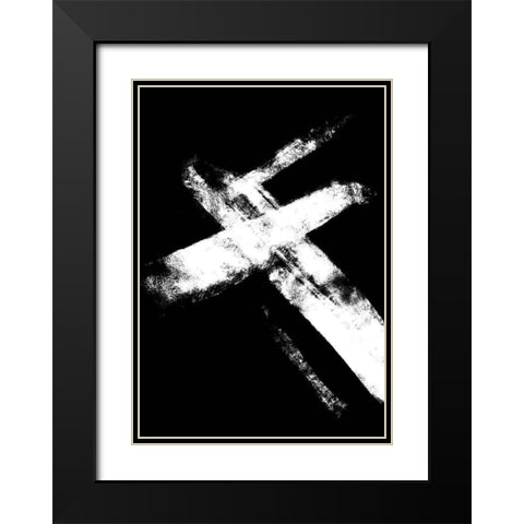 Negatives 006 Crossed Black Modern Wood Framed Art Print with Double Matting by Artographie Studio