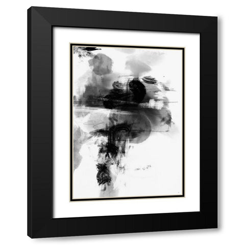 Wild Play 002 Black Modern Wood Framed Art Print with Double Matting by Artographie Studio