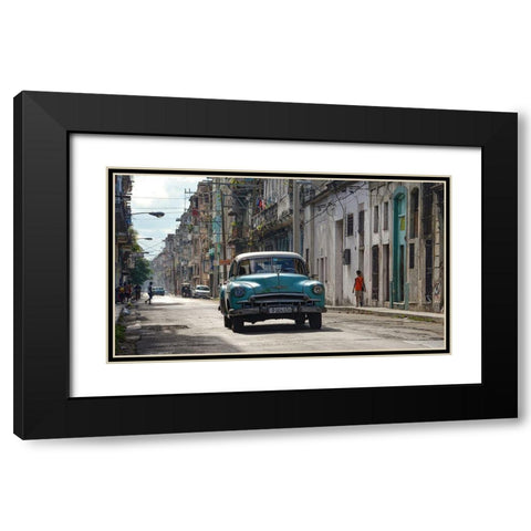 Cuba Black Modern Wood Framed Art Print with Double Matting by Einhorn, Itzik