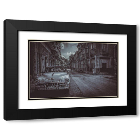 Back to the 60s Black Modern Wood Framed Art Print with Double Matting by Morishige, Koji