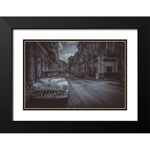 Back to the 60s Black Modern Wood Framed Art Print with Double Matting by Morishige, Koji