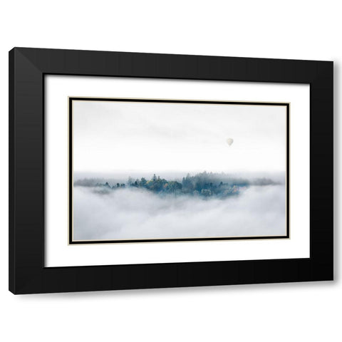 Misty Morning Surprise Black Modern Wood Framed Art Print with Double Matting by Bergolth, Matthias