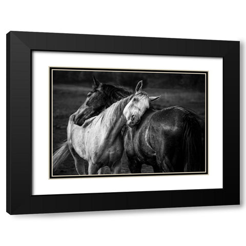 Warm Rain Black Modern Wood Framed Art Print with Double Matting by Chapa, Niko