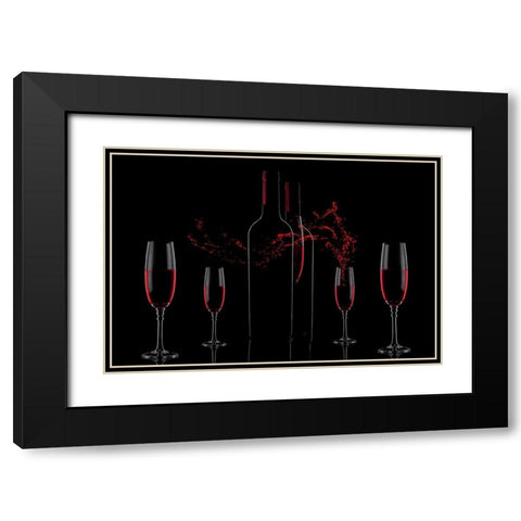 WineaLove Black Modern Wood Framed Art Print with Double Matting by swid, saleh
