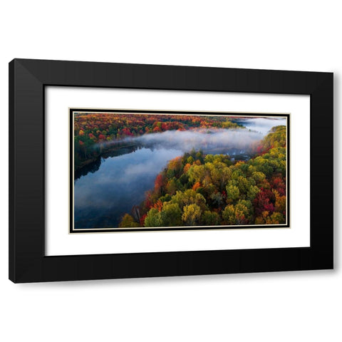 Autumn Symphony II Black Modern Wood Framed Art Print with Double Matting by Fan, John