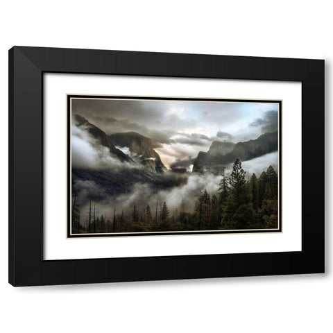 Upper Valley Morning Black Modern Wood Framed Art Print with Double Matting by Perlow, Gary