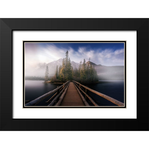 Briege to fog Black Modern Wood Framed Art Print with Double Matting by Ruiz Dueso, Jorge