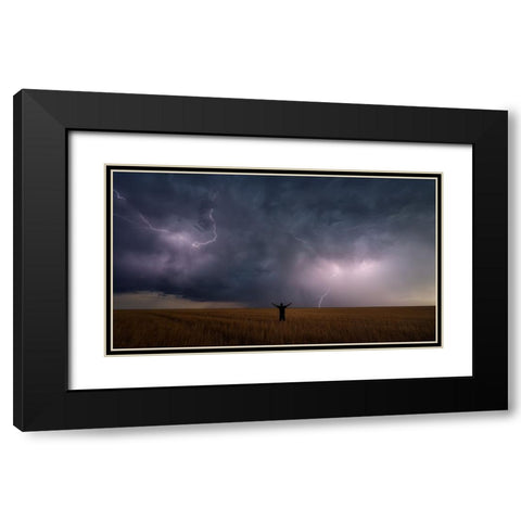 Zeus Black Modern Wood Framed Art Print with Double Matting by Morgan, Miles