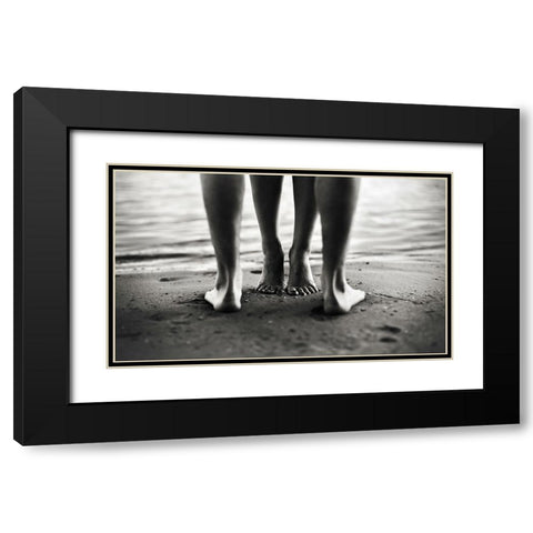 Together Black Modern Wood Framed Art Print with Double Matting by Takh, Yulia