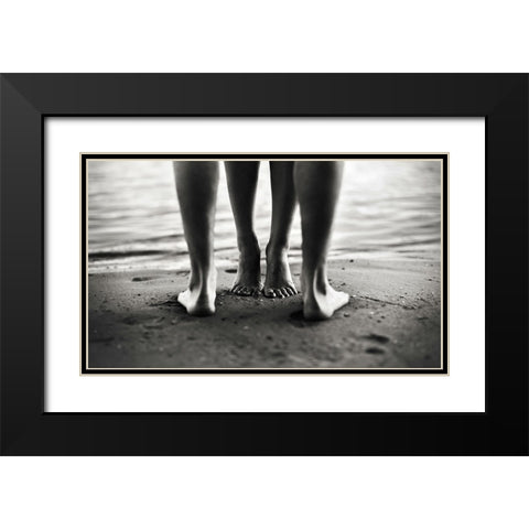 Together Black Modern Wood Framed Art Print with Double Matting by Takh, Yulia